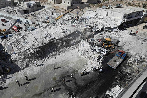 explosión en un depósito de armas en la localidad de Sarmada Confusión, muertos y enfrentamientos en provincia siria de Idlib